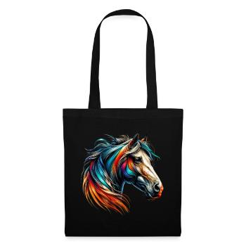 Cheval - Sac en tissu - noir - Devant