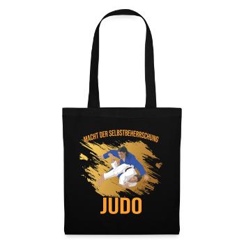 Macht der Selbstbeherrschung - Judo - Stoffbeutel - Schwarz - Vorne