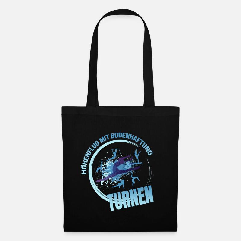 Höhenflug mit Bodenhaftung - Turnen - Stoffbeutel - Schwarz