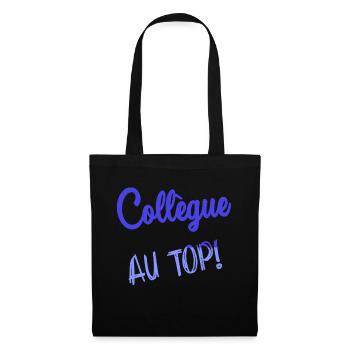 RETRAITE. RETRAITE. RETRAITEE. SENIOR. MAMIE. PAPY - Sac en tissu - noir - Devant