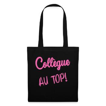 RETRAITE. RETRAITE. RETRAITEE. SENIOR. MAMIE. PAPY - Sac en tissu - noir - Devant