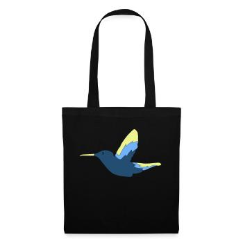 Colibri Oiseau - Sac en tissu - noir - Devant