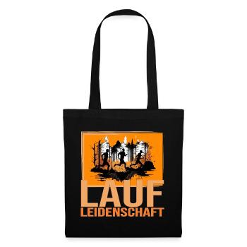 Lauf Leidenschaft - Stoffbeutel - Schwarz - Vorne