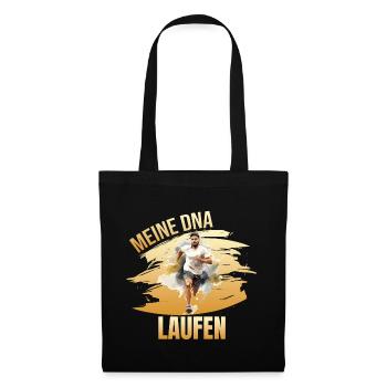 Meine DNA - Laufen - Stoffbeutel - Schwarz - Vorne