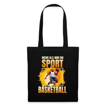 Mehr als nur ein Sport - Basketball - Stoffbeutel - Schwarz - Vorne