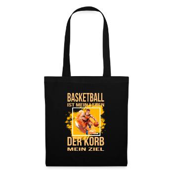 Basketball ist mein Leben - Der Korb mein Ziel - Stoffbeutel - Schwarz - Vorne