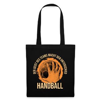 Handball:Der Geist des Teams macht den Unterschied - Stoffbeutel - Schwarz - Vorne