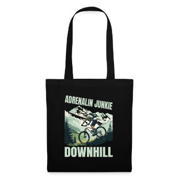 Adrenalin Junkie - MTB Downhill - Stoffbeutel - Schwarz - Vorne