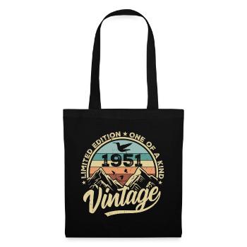 Original Jahrgang 1951 Geburtstagsgeschenk 1951 - Stoffbeutel - Schwarz - Vorne