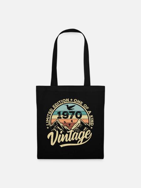Original Jahrgang 1970 Geburtstagsgeschenk 1970 - Stoffbeutel - Schwarz