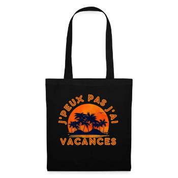 Vacances d'été - Sac en tissu - noir - Devant