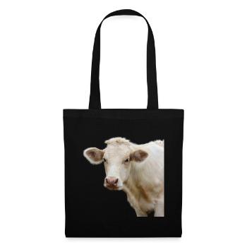 funny cow cow head gift farmer - Tote Bag - black - Front