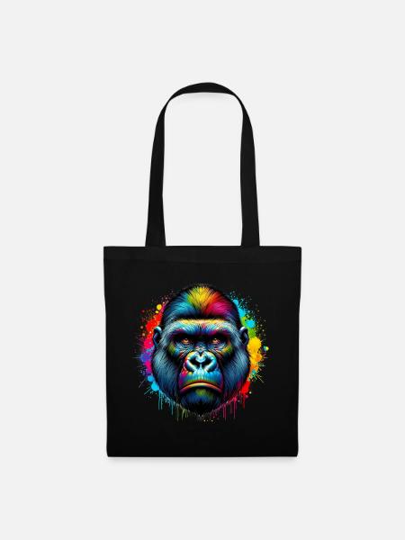 Gorilla - Stoffbeutel - Schwarz