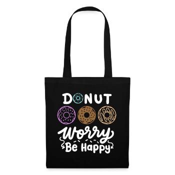Donut inspirierender Donut - Stoffbeutel - Schwarz - Vorne