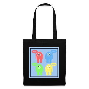 Drôles d’hommes - Sac en tissu - noir - Devant