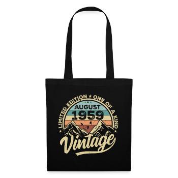Anniversaire Août 1959 Cadeau d’anniversaire Août - Sac en tissu - noir - Devant