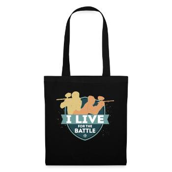 Je vis pour le joueur tactique de paintball de combat - Sac en tissu - noir - Devant