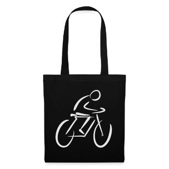 Cyclists on bicycles - Tote Bag - black - Front