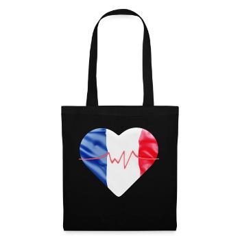 French flag - blue, white, red - Tote Bag - black - Front