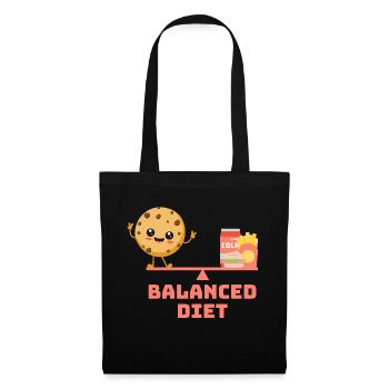 balanced cookie fastfood Diet - Tote Bag - black - Front