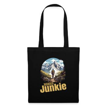 Wander Junkie - Stoffbeutel - Schwarz - Vorne