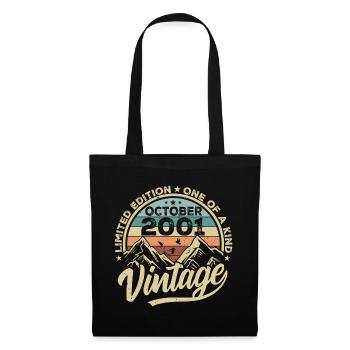 October 2001 Birthday 2001 Born October 2001 - Tote Bag - black - Front