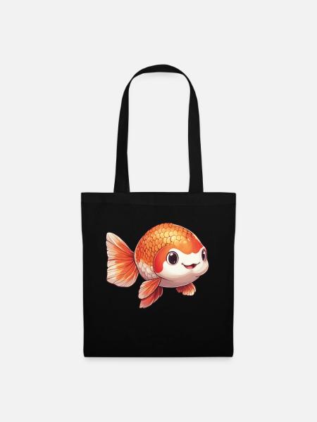 Ranchu Goldfisch - Stoffbeutel - Schwarz