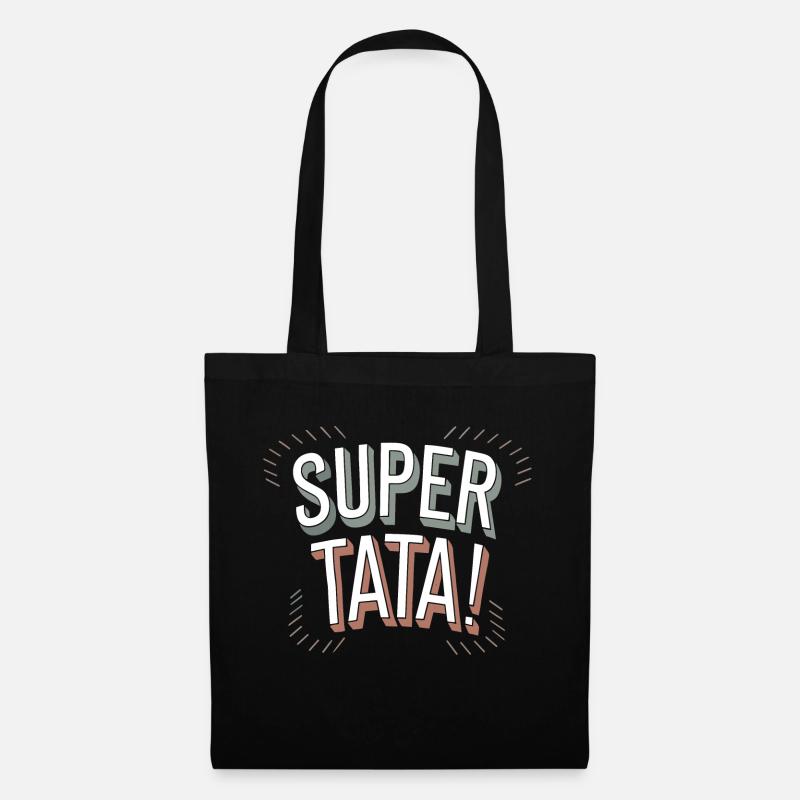 Super tata - Sac en tissu - noir