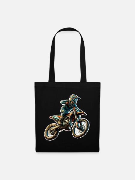 Motocross - Stoffbeutel - Schwarz