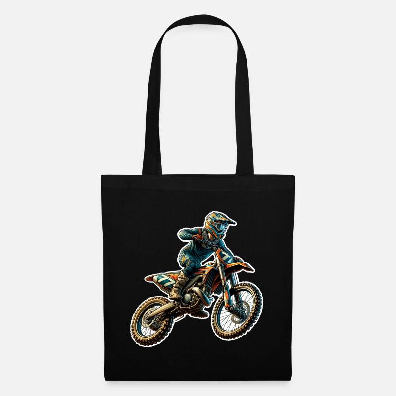 Motocross - Stoffbeutel - Schwarz