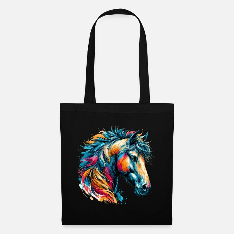 Cheval - Sac en tissu - noir