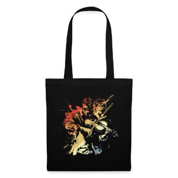 Retro Violin Player - Tote Bag - black - Front