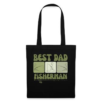Best Dad Fisherman – Earthy Stickman Fishing - Tote Bag - black - Front