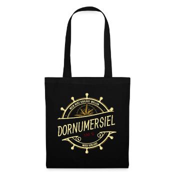 Mein Herz schlägt Wellen - Dornumersiel - Stoffbeutel - Schwarz - Vorne