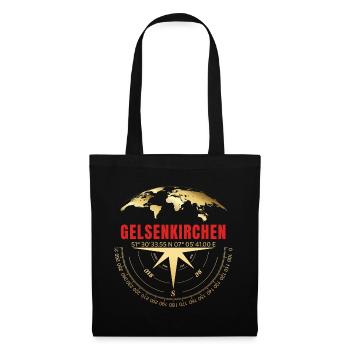 Koordinaten Gelsenkirchen - Stoffbeutel - Schwarz - Vorne