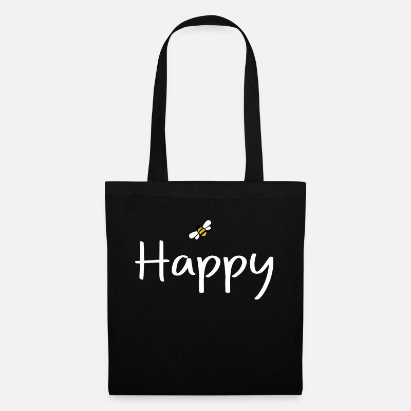 Sois heureux - Sac en tissu - noir