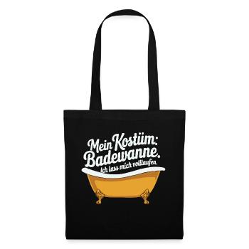 Mein Kostüm: Badewanne - Stoffbeutel - Schwarz - Vorne