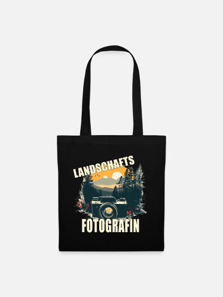 Landschafts Fotografin - Stoffbeutel - Schwarz