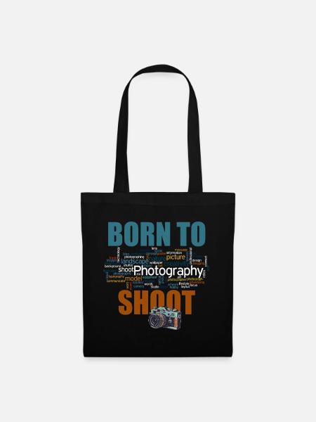 Born to shoot - Stoffbeutel - Schwarz