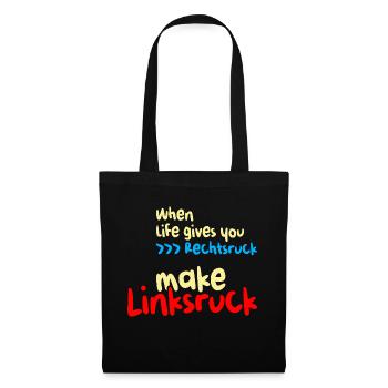 Linksruck - Stoffbeutel - Schwarz - Vorne