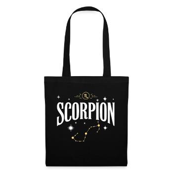 Signe astro scorpion - Sac en tissu - noir - Devant