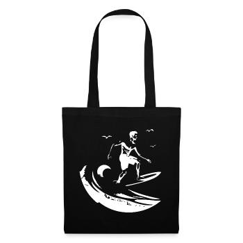 Dessin de surf - Sac en tissu - noir - Devant