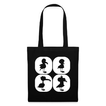 Check out this fantastic Shirt with Friendly Gulls - Stoffbeutel - Schwarz - Vorne