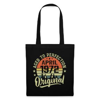 Anniversaire Avril 1972 - Idée Cadeau Avril 1972 - Sac en tissu - noir - Devant