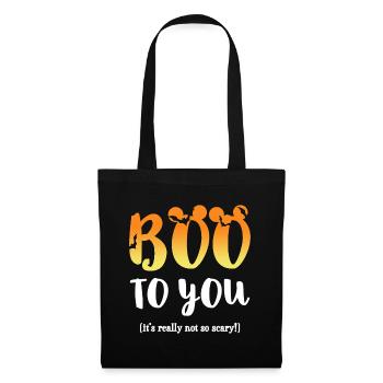 Boo to You Halloween Holiday - Tote Bag - black - Front