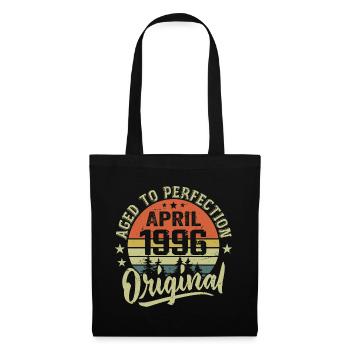 Anniversaire Avril 1996 - Idée Cadeau Avril 1996 - Sac en tissu - noir - Devant