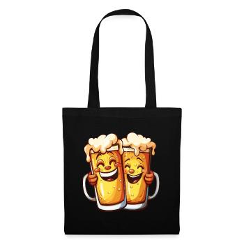 Beer Funny Beer Mugs Laughing Drinking Alcohol Humor - Tote Bag - black - Front