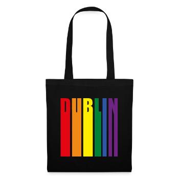 Cadeau de la fierté arc-en-ciel de Dublin - Sac en tissu - noir - Devant