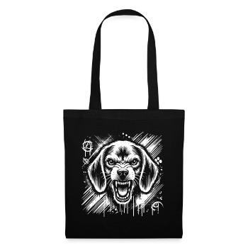 More aggressive beagle than in cool graffiti style - Tote Bag - black - Front