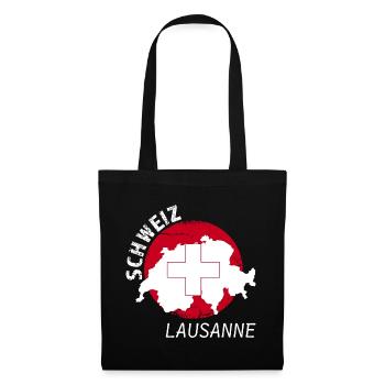 Lausanne - Stoffbeutel - Schwarz - Vorne